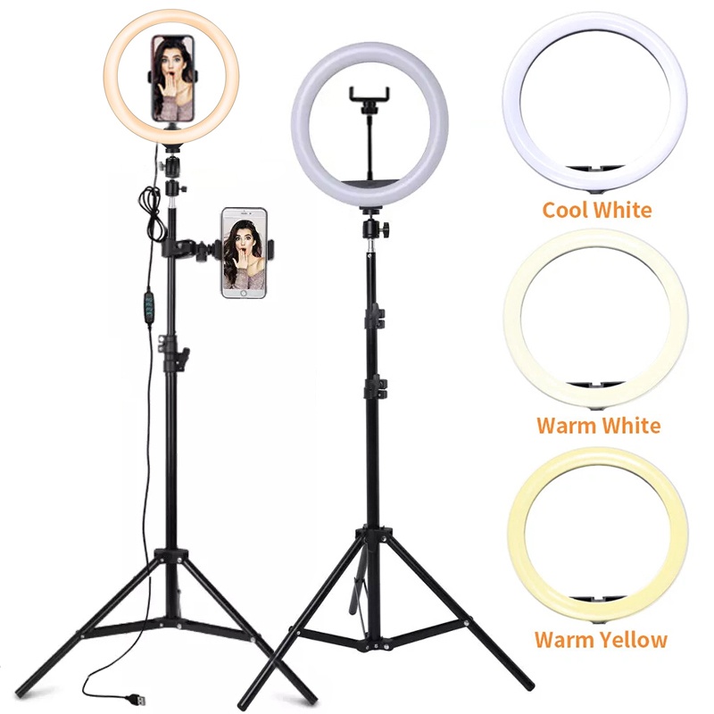 Photography Lighting With Umbrella - Anneau lumineux LED pour selfie, 6/10/12