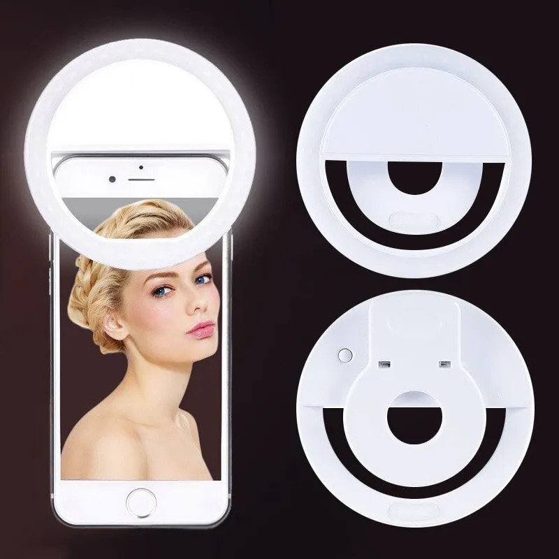 Photography Lighting Spotlight - Anneau Lumineux LED Rechargeable par USB,