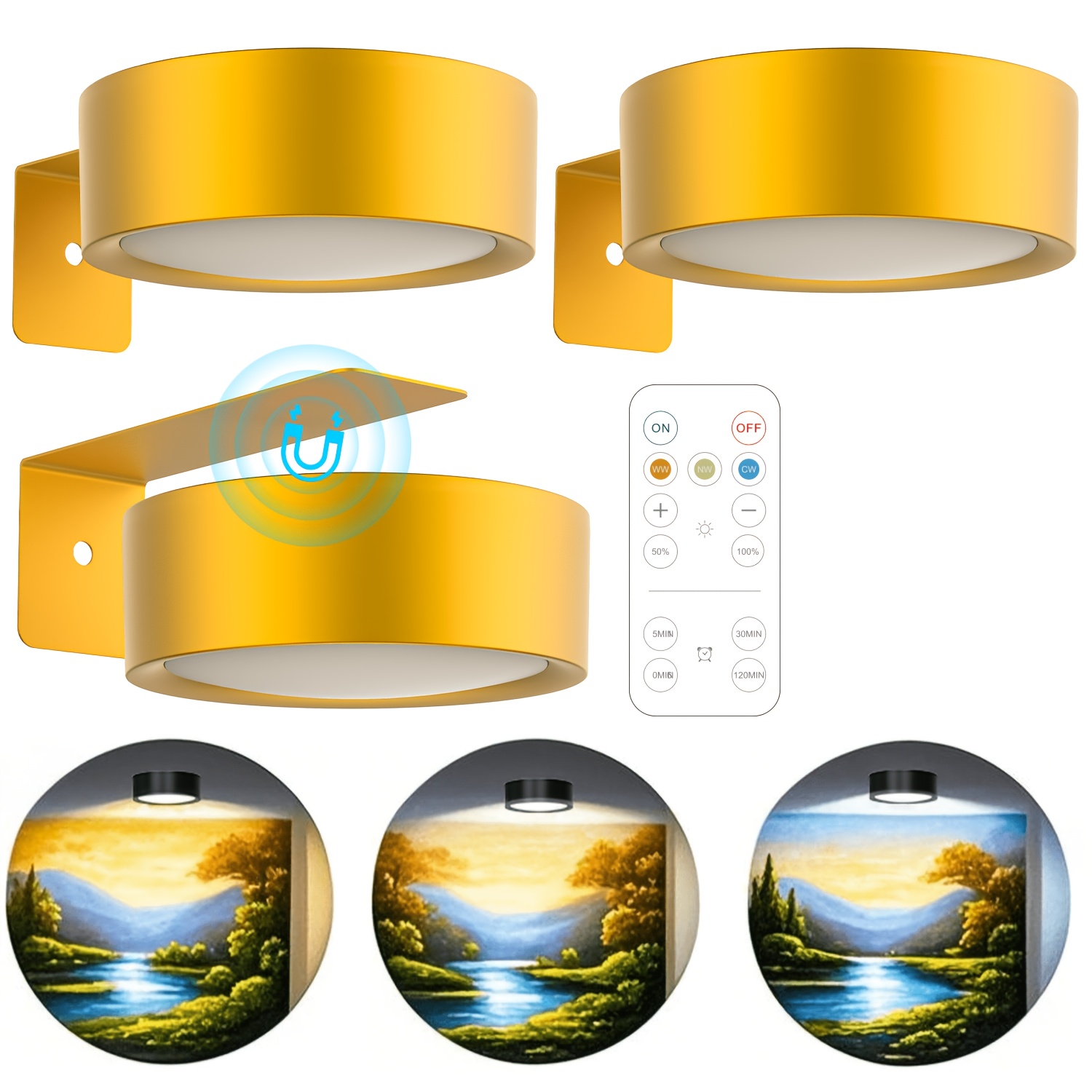Photography Lighting Wall - Lampe murale LED magnétique, éclairage de