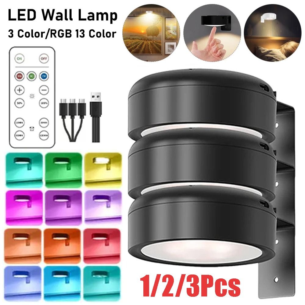Photography Lighting Wall - Lumière LED magnétique murale, Rechargeable, variable,