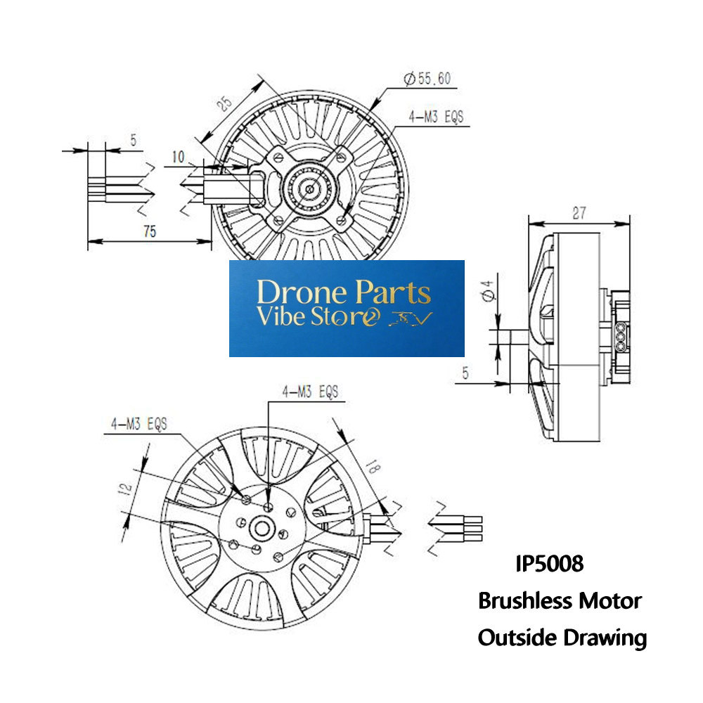 Photography Lighting Composition - Moteur Brushless DParts1IP5008 KV370 pour Drone