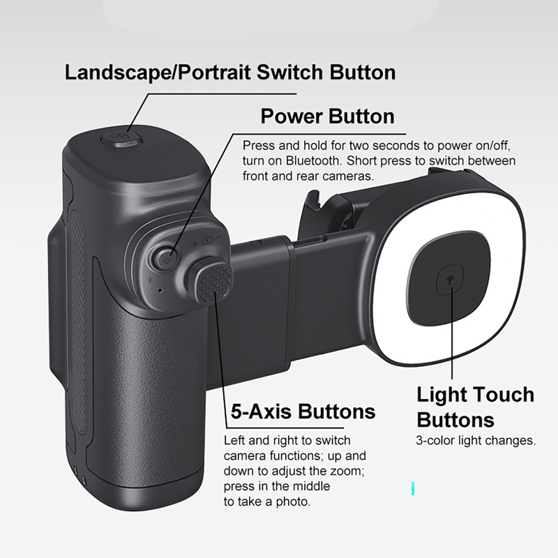 Photography Lighting Type - Assistant de caméra mobile avec trois