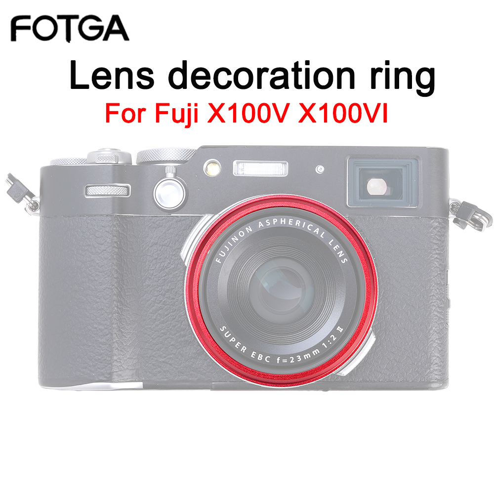 Fujifilm Camera X100Vi - FOTGA-Anneau de décoration d'objectif pour appareil