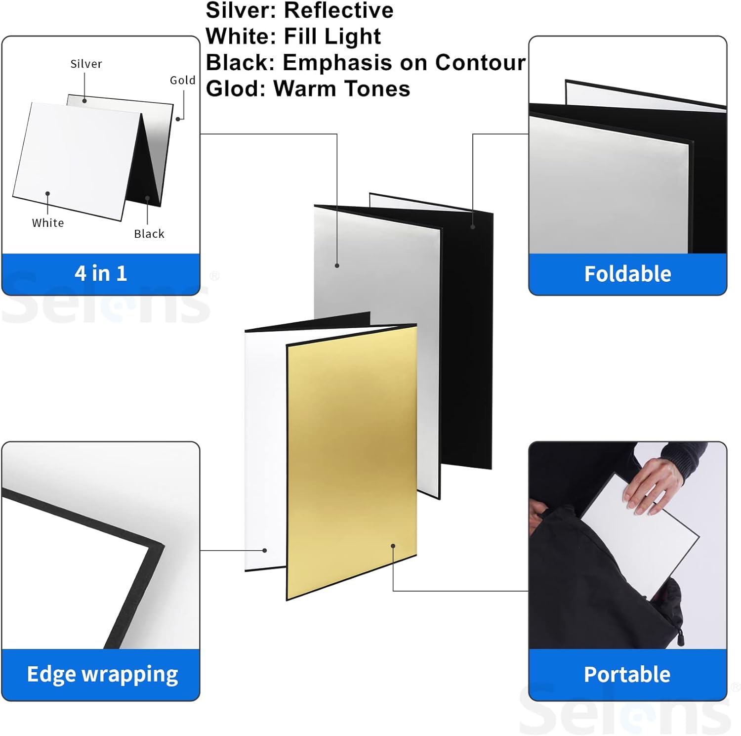 Selens-Réflecteur de lumière d - Lighting In Photography Book avis et prix