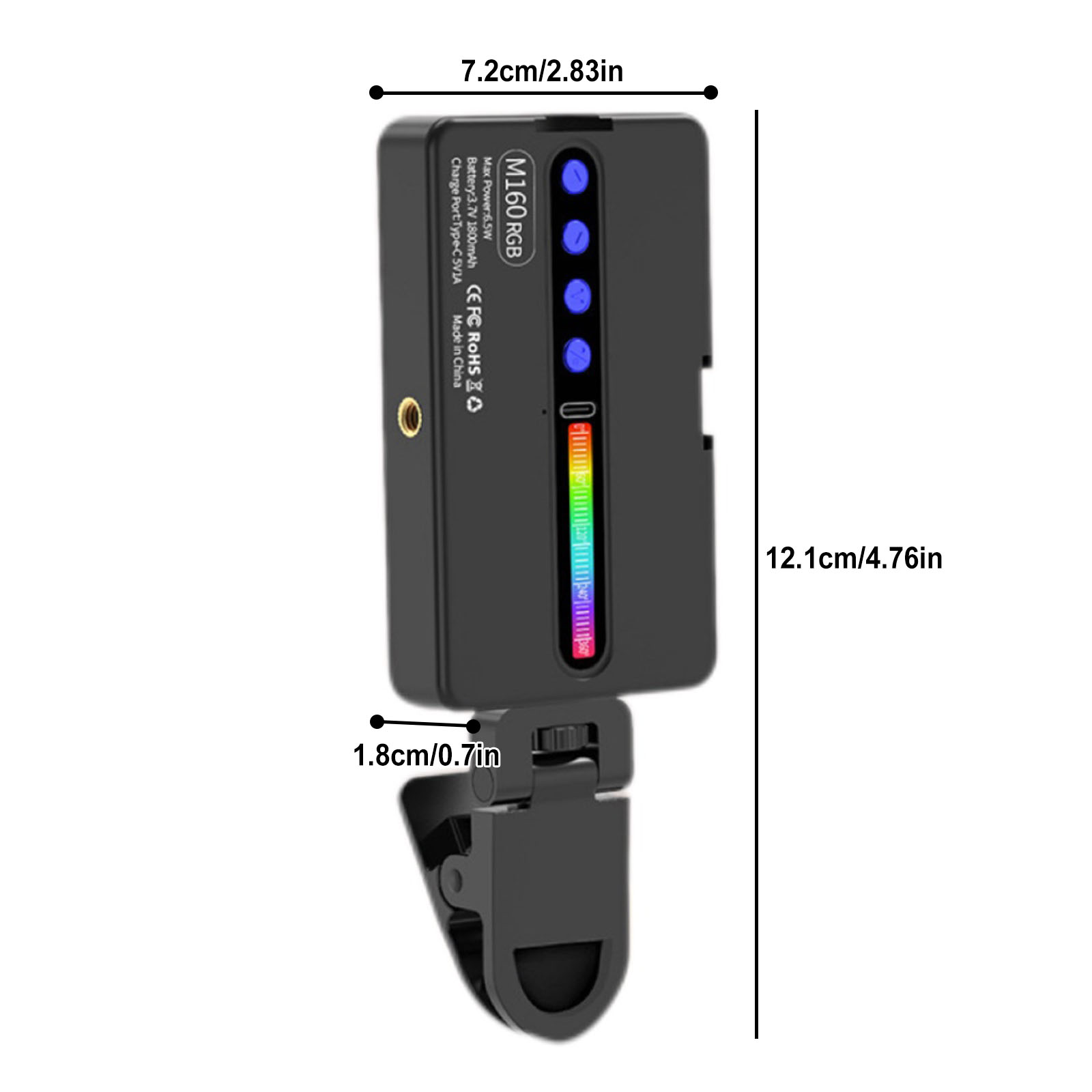 Lampe vidéo LED RGB 6,5W 2700K - Photography Lighting Type avis et prix