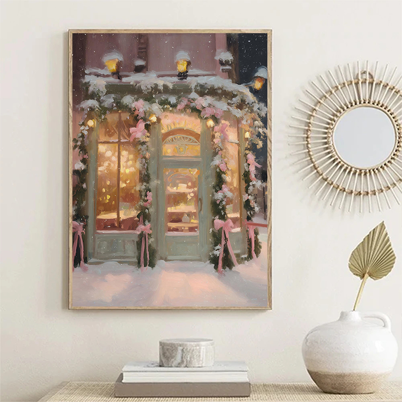 Affiche d'arbre de noël enneig - Photography Lighting Wall avis et prix