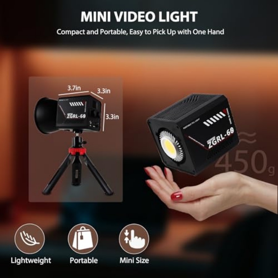 Lampe vidéo LED COB 60W portab - Photography Lighting Spotlight avis et prix