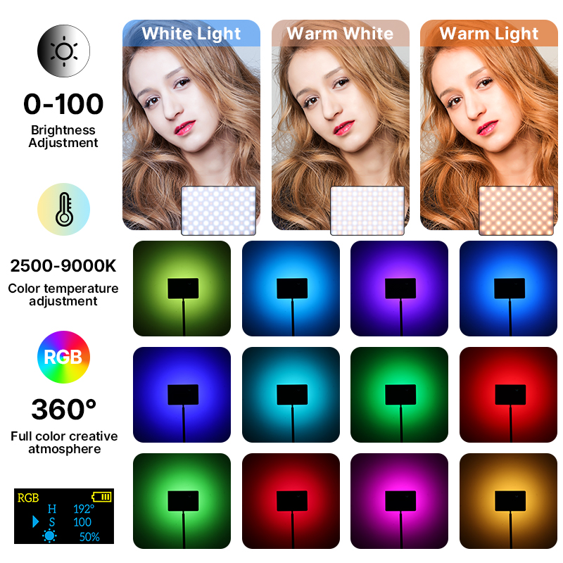 Ulanzi LT003 15W RGB lumière v - Photography Lighting With Umbrella avis et prix