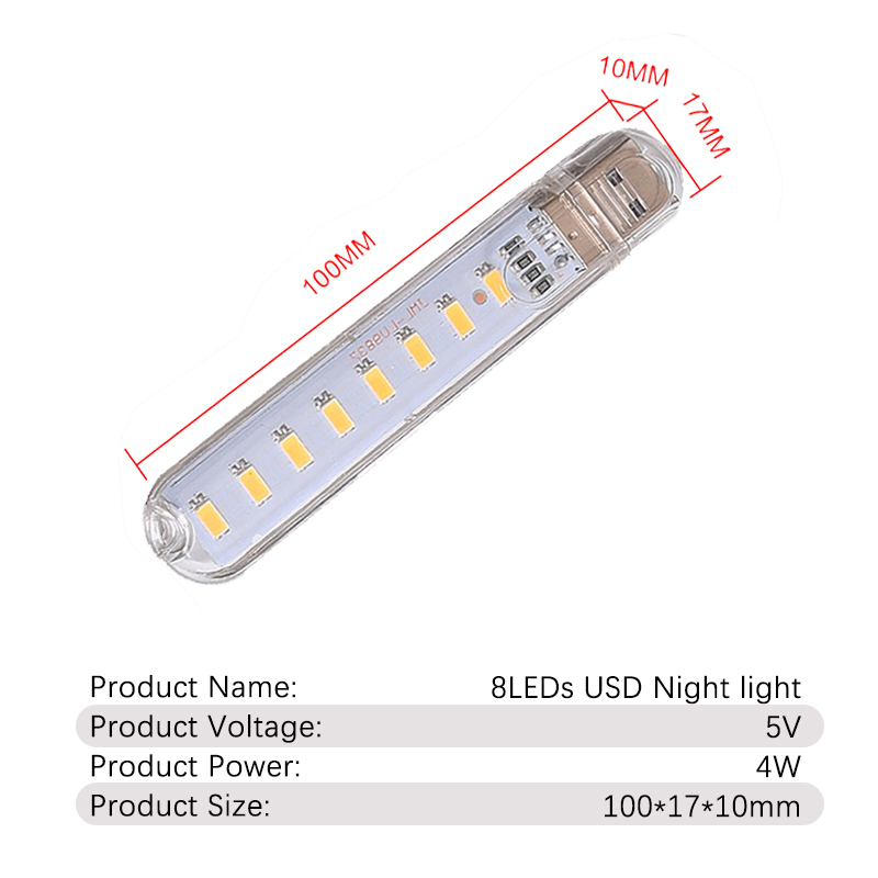 DC5V 8LED s USB veilleuse avec - Photography Lighting Book avis et prix